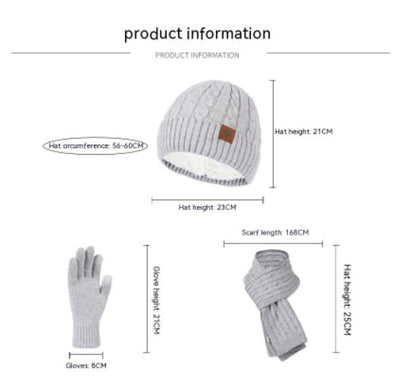 Alpaca Winter Set [Beanie + Gloves + Scarf]