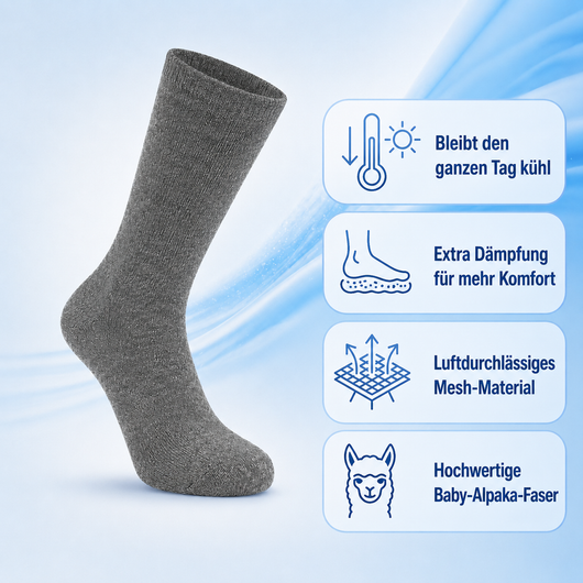 Alpaka-Crew-Socken - Alltag